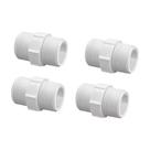 Kit 6 Nipel Niple Emenda União 1/2 X 1/2 Pvc Branco Krona