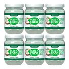 Kit 6 Óleo de Côco Extra Virgem para Cabelo e Pele Rosto Tratamento Capilar Umectação 180g Soft Hair