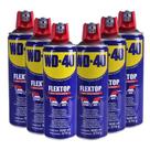 Kit 6 Óleo Desengripante e Lubrificante Flextop WD40 370g/500ml