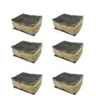 Kit 6 Organizador Cinza GG Para Guarda Roupas e Gavetas