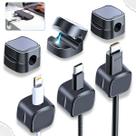 Kit 6 Organizador de Fio e Cabo Clips Magnetico Arrumador