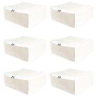 Kit 6 Organizador de Gavetas Guarda Roupa Multiuso Branco