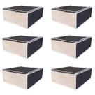 Kit 6 Organizador de Nylon 45x45x20 Preto Edredom Toalhas Kit 6 Organizador de Nylon 45x45x20 Preto Edredom Toalhas