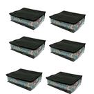 Kit 6 Organizador Maleiro de Guarda Roupa e Gavetas Preto M