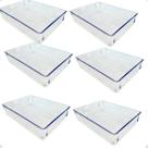 Kit 6 Organizador Modular G Empilhável 23x17x5,5 Transparente