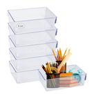 Kit 6 Organizador Multiuso Modular Gaveta Acrílico Cristal Armário