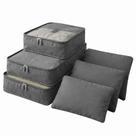 Kit 6 Organizadores de Mala para Viagem Cinza