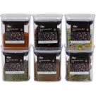 Kit 6 Organizadores Herméticos 150ml C/ Tampa Porta Temperos Condimentos - Block - Ou