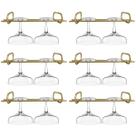 Kit 6 Organizadores Porta Taças 25cm Suportes Para Pendurar Taças Dourado