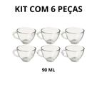 Kit 6 OU 12 Xícaras 100ml PEROLA Bubly Collection Xicara Louça Chá Café Vidro Kit 6 OU 12 Xícaras 100ml PEROLA Bubly Collection Xicara Louça Chá Café Vidro
