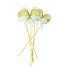 Kit 6 Ovos Decorativos de Páscoa Dourados No Palito Kit 6 Ovos Decorativos de Páscoa Dourados No Palito