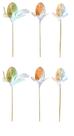 Kit 6 Ovos Pascoa Decorativo no palito coloridos Kit 6 Ovos Pascoa Decorativo no palito coloridos