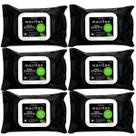 Kit 6 Pacotes Lenços Demaquilantes Macrilan RE-02 Limpeza Fácil Pele e Rosto Aloe Vera