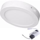 Kit 6 Painéis Led Sobrepor 24W Redonda Branca Fria Bivolt