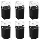 Kit 6 Paliteiros de Mesa 70ml Preto Plástico 5x4x9cm Coza Re Kit 6 Paliteiros de Mesa 70ml Preto Plástico 5x4x9cm Coza Re