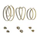 Kit 6 Pares Brincos Luxo Love Ostentação Blogueira Anitta