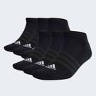 Kit 6 Pares Meia Adidas Cano Baixo - Unissex - Preto Kit 6 Pares Meia Adidas Cano Baixo - Unissex - Preto