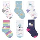 Kit 6 Pares Meia Bebê Menina Love Sortida Selene