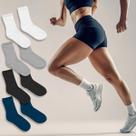 Kit 6 Pares Meia Cano Médio Fitness Academia Cores Sortidas