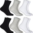 Kit 6 Pares Meias Cano Médio Alto Sport Em Algodão Confortável Meia Sport Feminina Masculina Atacado
