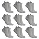 Kit 6 Pares Meias de Algodão Classic Cano Curto Casual Lisa Unissex Sortida