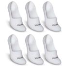 Kit 6 Pares Meias Sapatilha Invisível Cano Baixo Curto Em Algodão Meia Com Silicone Não Escorrega