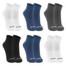 Kit 6 Pares Meias Up Dry Esportiva Cano Médio Anti Bolha Corrida Bike Ciclismo Caminhada Academia