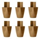 Kit 6 PÃs De MÃ³veis Guarda Roupa Armario Comoda 7cm Marrom
