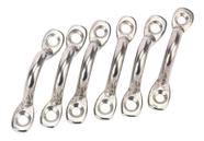 Kit 6 Passa Cabo 6mm De Aço Inox Alça Para Amarração Toldos
