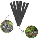Kit 6 Pç Guia de Separação para Gramado 25cm x 1mt Preto