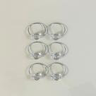 Kit 6 Pçs Anel para Guardanapo 6 Lugares Cristalino 4x3cm Argola
