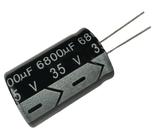 Kit 6 pçs - capacitor eletrolitico 6800x35v - 6800 uf x 35v