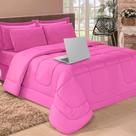 Kit 6 Pçs Cobre Leito com fronha e lençol Casa Dona Exclusivo Rosa