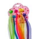 Kit 6 pcs criança meninas peruca design garra de cabelo/ mecha de cabelo colorida infantil Kit 6 pcs criança meninas peruca design garra de cabelo/ mecha de cabelo colorida infantil