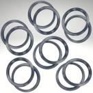KIT 6 PÇS Escotilha Visor para porta Furo 30cm Aluminio Escovado Acabamento Curvado