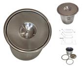 Kit 6 Pcs Lixeira Pia Cozinha Embutir No Granito Em Inox 3lt 15X25 CM