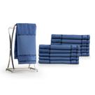 Kit 6 Pçs Toalha de Lavabo Bellarte Social Mista Preto, Vermelho e Azul