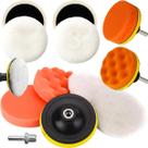 Kit 6 Peças 3 Pol. 76mm Disco Espuma Boina Lã Prato Pino M14 Polimento Automotivo KP20