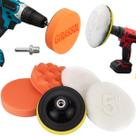 Kit 6 Peças 5 Pol. 125mm Disco Espuma Boina Lã Prato Pino M14 Polimento Automotivo KP21