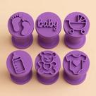 Kit 6 Peças Chá de Bebê Modelo Carimbos para Doces