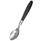 Kit 6 Peças Colher de Mesa Aço Inox Com Cabo Plástico