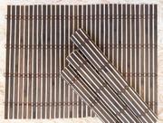 Kit 6 Peças De Jogo Americano Marrom - Esteira De Bambu Para Mesa 38x30cm