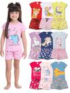 Kit 6 Peças de Pijamas Curto Infantis para Meninas bebê Confortáveis e Cheios de Estilo pijama para bebê meninas