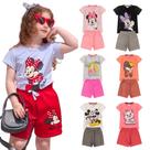 Kit 6 Peças de Roupas Menina Infantil Personagens Verão Conjunto Feminino Calor Barbie Minnie