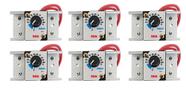 Kit 6 peças Dimer 25a regulador de tensão aquecedor potência tensão ventilador exaustor