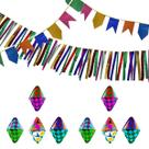 Kit 6 Peças Festa Junina Arraiá Bandeirinhas Fitas Bocão