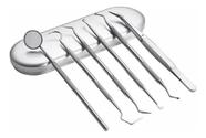 Kit 6 Peças Limpeza Dental com Sonda e Espelho Kit 6 Peças Limpeza Dental com Sonda e Espelho