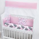 Kit 6 peças Mini Berço Protetor Trançado Safari Menino