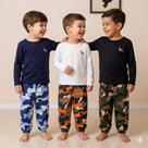 kit 6 peças moletom masculino infantil menino 3 calças e 3 casacos de inverno tamanhos 1 2 3 4 6 8