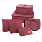 Kit 6 Peças Organizadores De Mala P/ Viagem Bolsa Necessaire